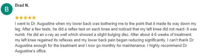 Chiropractic Sarasota FL Patient Testimonial Brad